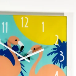 South Beach Flamingos Glass Wall Clock -Home Decoration IMG E1875 0ac83e9c 4f5c 4535 974a 1ff4b35988a4