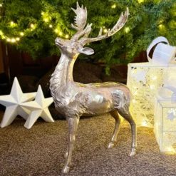 Champagne Gold Stag Ornament 40x25x13cm