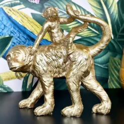 Gold Monkey Figurine