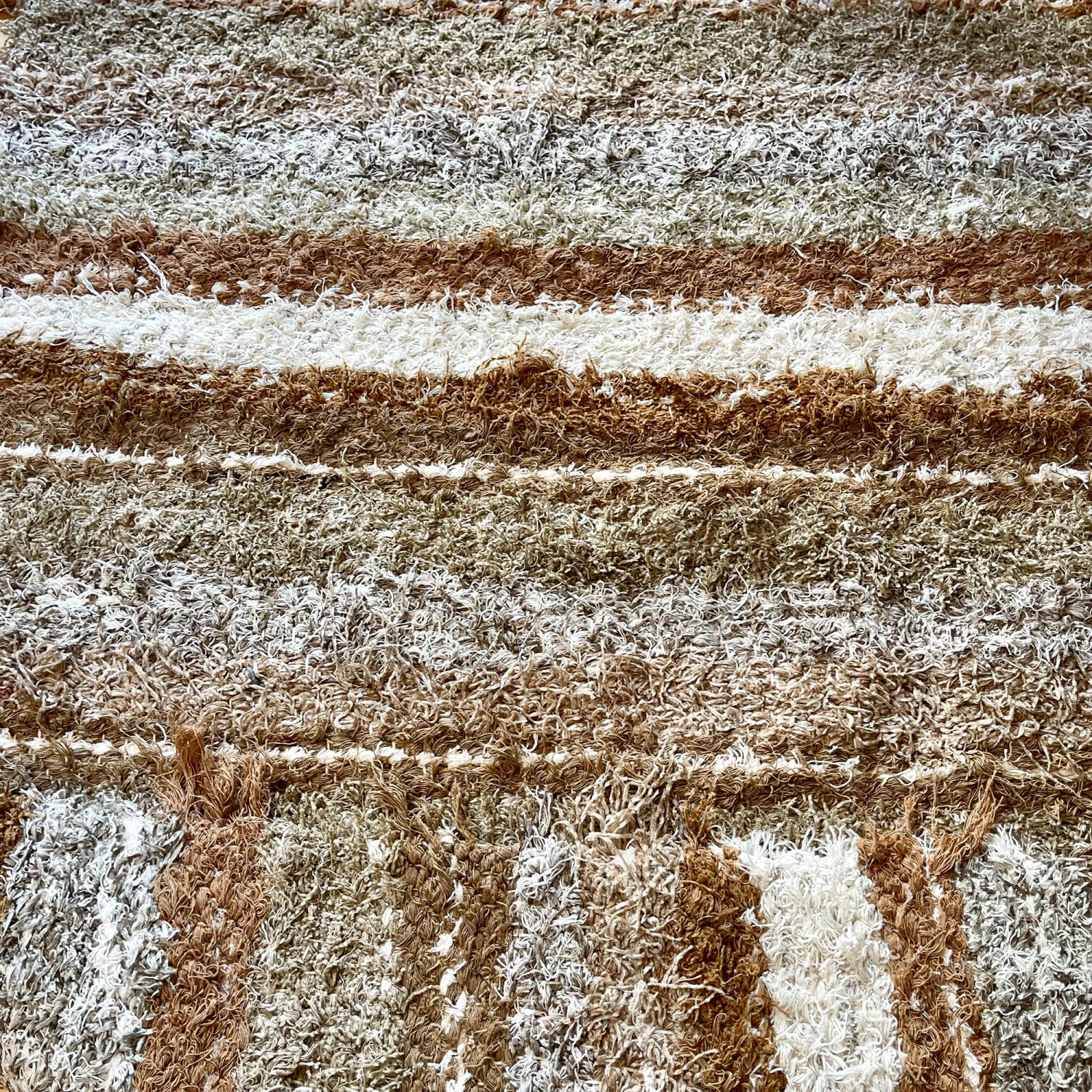Brown Stripe Shaggy Rug 120x170cm 3 Brown Stripe Shaggy Rug 120x170cm - Image 3
