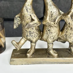 Gold Five Dancing Ducks Sculpture -Home Decoration IMG E1962