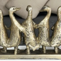 Gold Five Dancing Ducks Sculpture -Home Decoration IMG E1966