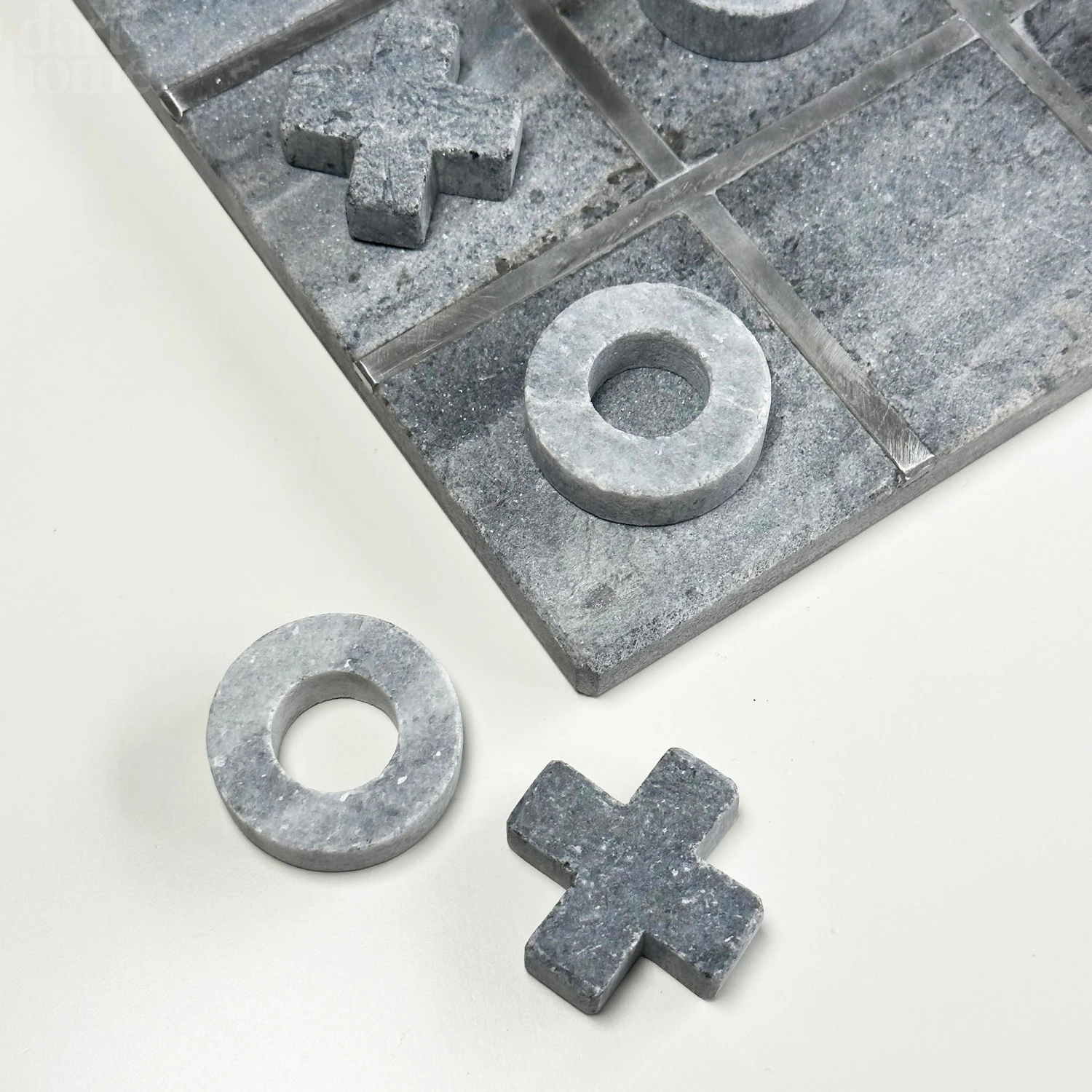 Grey Marble Tic Tac Toe Game 2 Grey Marble Tic Tac Toe Game - Image 2