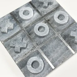 Grey Marble Tic Tac Toe Game 8 Grey Marble Tic Tac Toe Game -Home Decoration IMG E1985