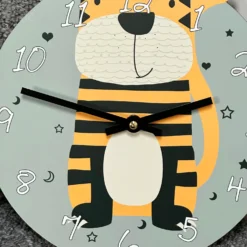 Round Tiger Childrens Wall Clock -Home Decoration IMG E2141