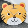 Tiger Head Childrens Wall Clock