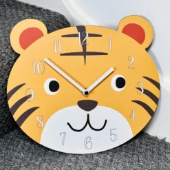 Tiger Head Childrens Wall Clock