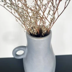 Grey Pottery Vase With Handle -Home Decoration IMG E2356