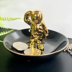 Black & Gold Spacemen Trinket Dish