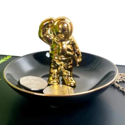 Black & Gold Spacemen Trinket Dish -Home Decoration IMG E2363copy