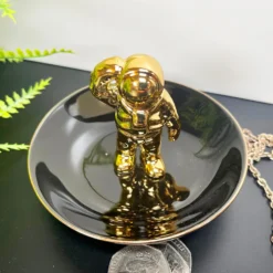 Black & Gold Spacemen Trinket Dish -Home Decoration IMG E2368