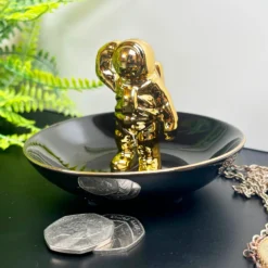 Black & Gold Spacemen Trinket Dish -Home Decoration IMG E2369