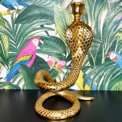 Gold Coiled Snake Candlestick Holder -Home Decoration IMG E2381