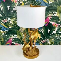 Large Gold Turtle Table Lamp