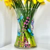Hand Painted Glass Dragonfly Vase