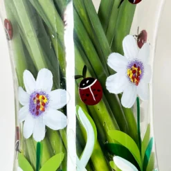 Hand Painted Glass Ladybirds Vase -Home Decoration IMG E2615