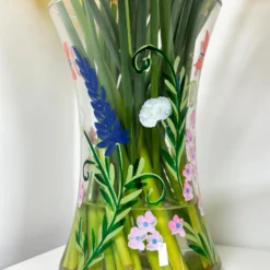 Hand Painted Glass Botanical Butterflies Vase -Home Decoration IMG E2625 7ccab1f4 0406 4cda ab08 d78e29d6c485