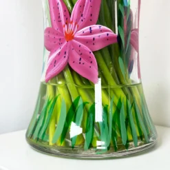 Hand Painted Glass Pink Lily Vase -Home Decoration IMG E2634 b146127a f058 40c0 bffc 1d0b8e8211fb