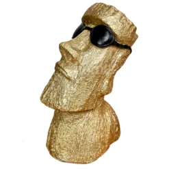 Gold Cool Easter Island Head Ornament -Home Decoration IMG E2942copy