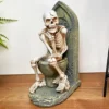 Halloween Skeleton On The Toilet Ornament