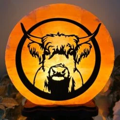 Highland Cow Salt Lamp -Home Decoration IMG E2997