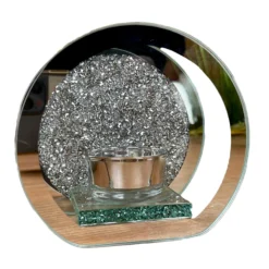 Diamante Crystal Mirrored Tealight Holder -Home Decoration IMG E3041copy