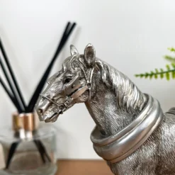 Silver Shire Horse Figurine -Home Decoration IMG E3068