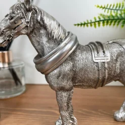 Silver Shire Horse Figurine -Home Decoration IMG E3069
