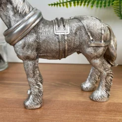 Silver Shire Horse Figurine -Home Decoration IMG E3071
