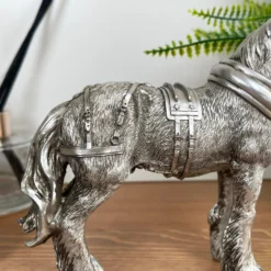 Silver Shire Horse Figurine -Home Decoration IMG E3073