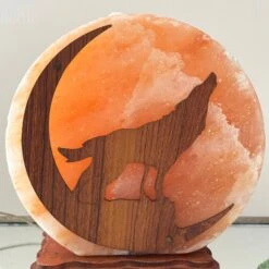 Howling Fox Himalayan Salt Lamp -Home Decoration IMG E3076