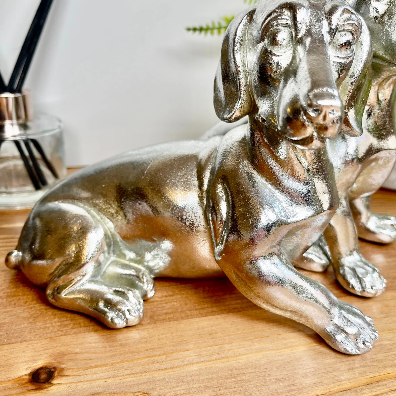 Chrome Silver Twin Dachshund Ornament 5 Chrome Silver Twin Dachshund Ornament - Image 5