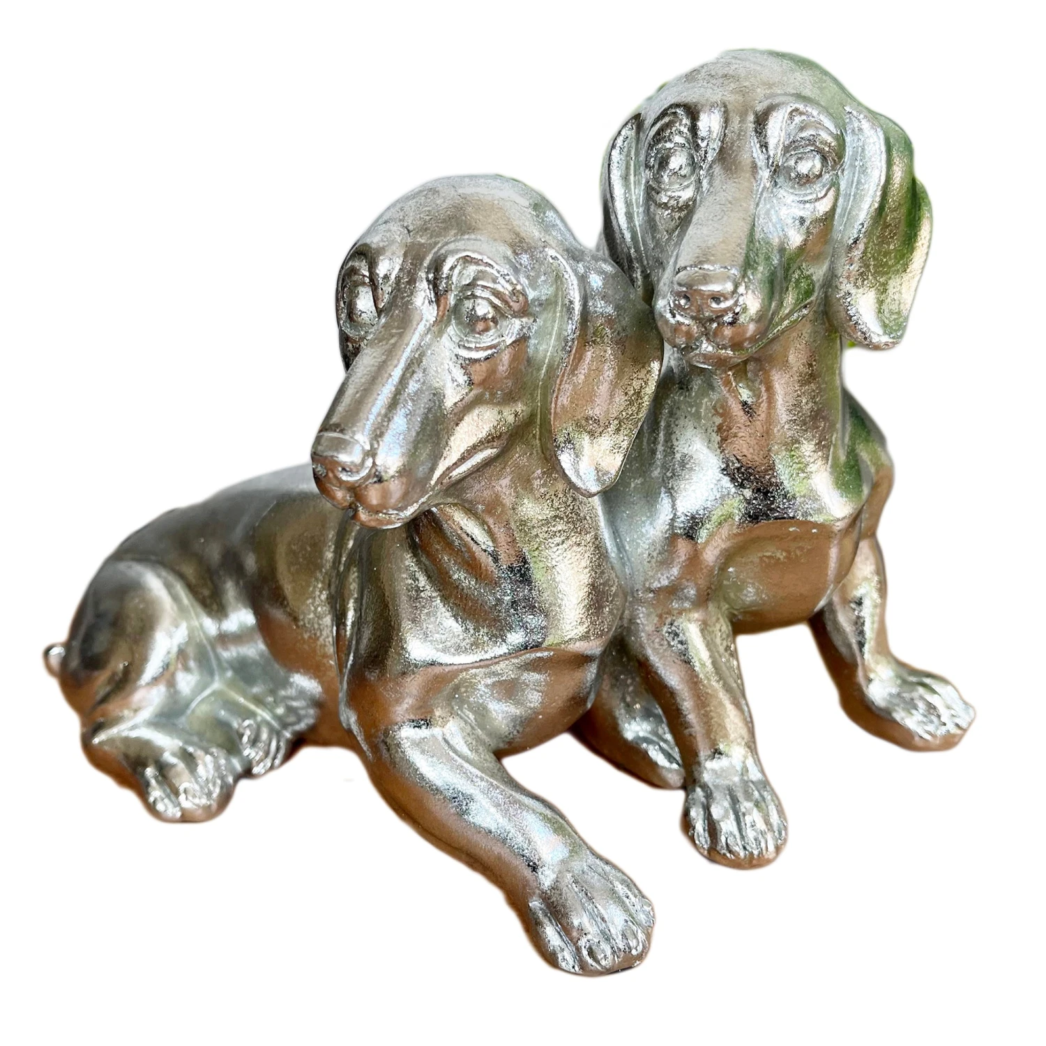 Chrome Silver Twin Dachshund Ornament 7 Chrome Silver Twin Dachshund Ornament - Image 7