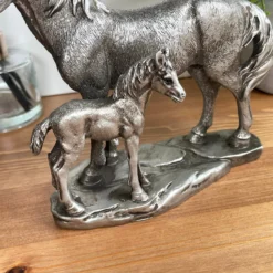 Silver Horse & Foal Ornament -Home Decoration IMG E3146