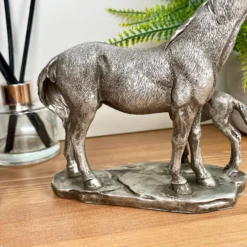 Silver Horse & Foal Ornament -Home Decoration IMG E3149
