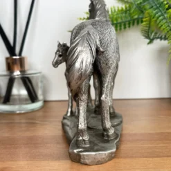 Silver Horse & Foal Ornament -Home Decoration IMG E3150