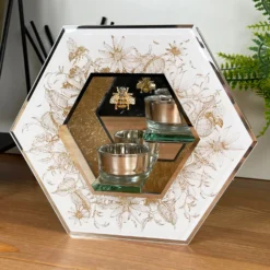 Honeycomb Double Tea Light Holder -Home Decoration IMG E3216