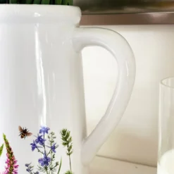 White Flower Meadow Jug Vase -Home Decoration IMG E3419 637481a6 54d8 48ae ac23 a6766c3eded6