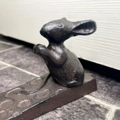 Cast Iron Mouse On Cheese Door Wedge -Home Decoration IMG E3459