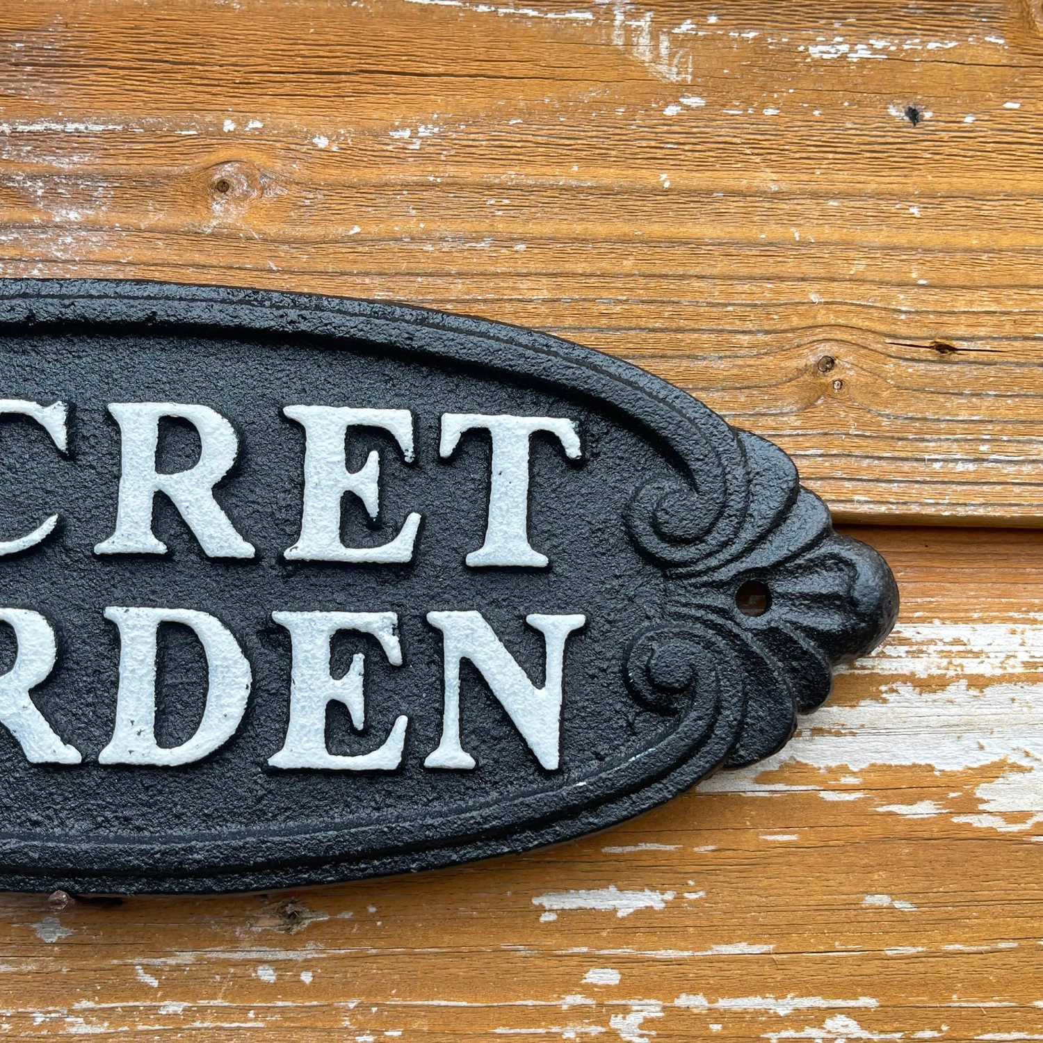 Secret Garden Black Cast Iron Sign 4 Secret Garden Black Cast Iron Sign - Image 4
