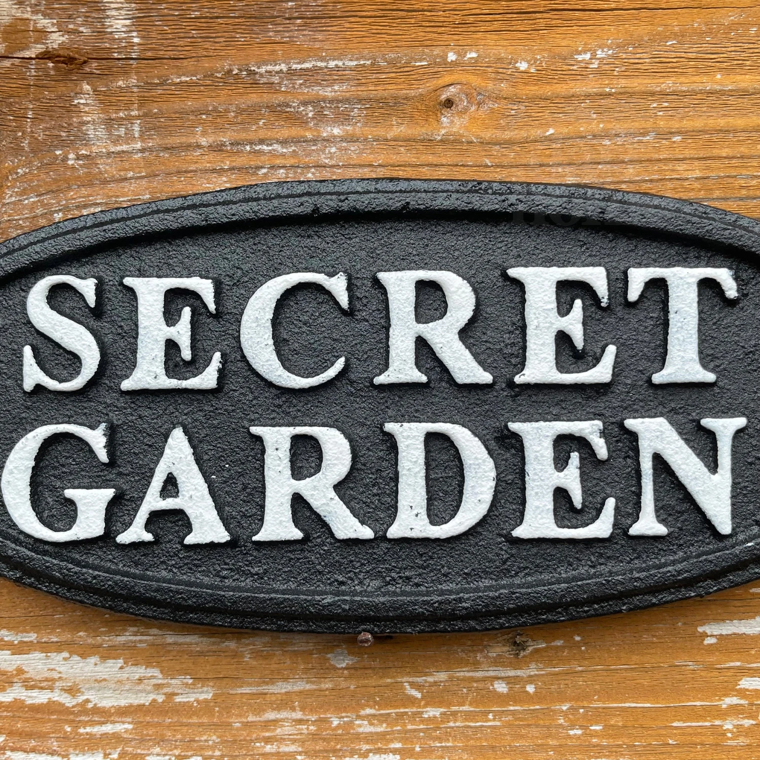 Secret Garden Black Cast Iron Sign 5 Secret Garden Black Cast Iron Sign - Image 5