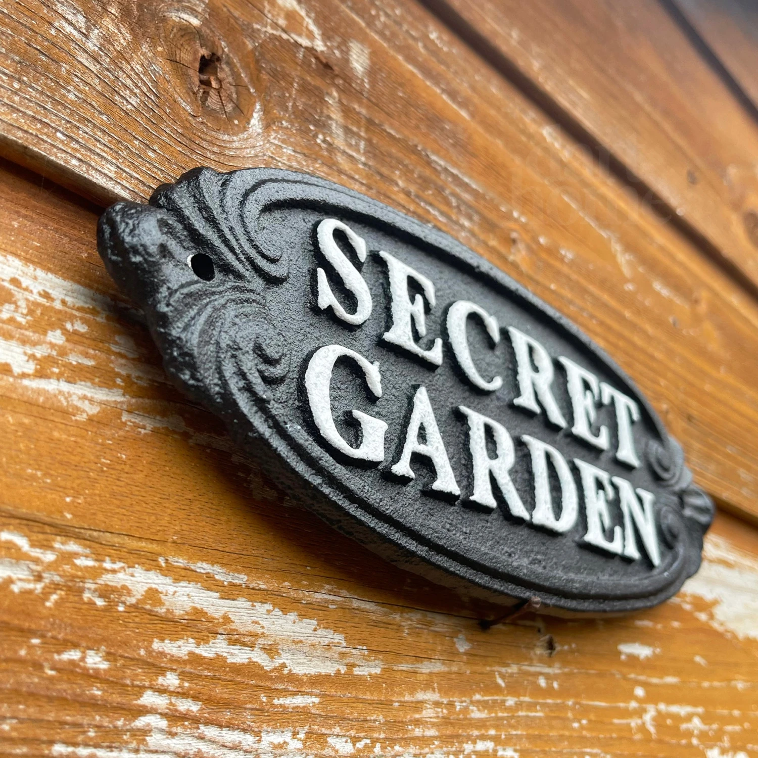Secret Garden Black Cast Iron Sign 6 Secret Garden Black Cast Iron Sign - Image 6