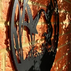 Three Flying Ducks Silhouette Garden Wall Art -Home Decoration IMG E3553