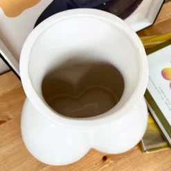 Ceramic White Bottom Vase -Home Decoration IMG E3564 edited55