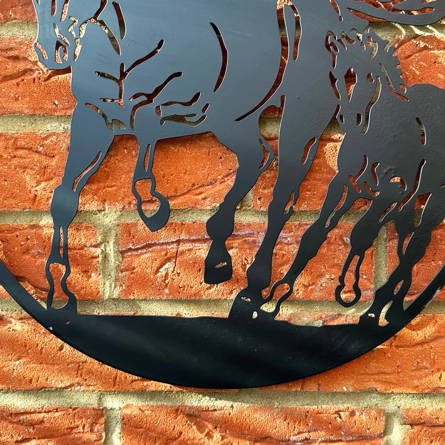 Galloping Horses Silhouette Garden Wall Art 4 Galloping Horses Silhouette Garden Wall Art - Image 4
