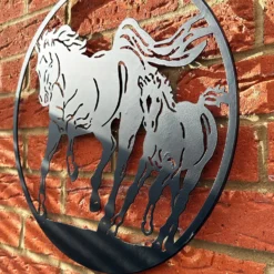 Galloping Horses Silhouette Garden Wall Art 13 Galloping Horses Silhouette Garden Wall Art -Home Decoration IMG E3639