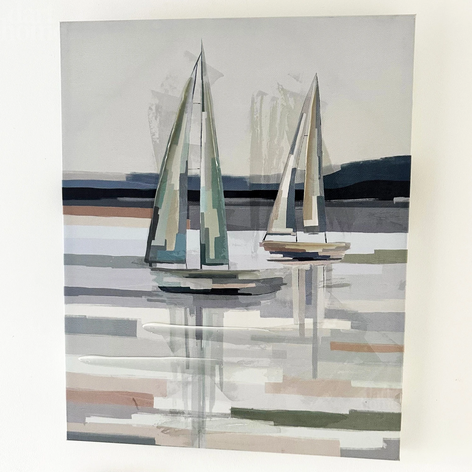 Grey Abstract Boat Canvas 1 Grey Abstract Boat Canvas