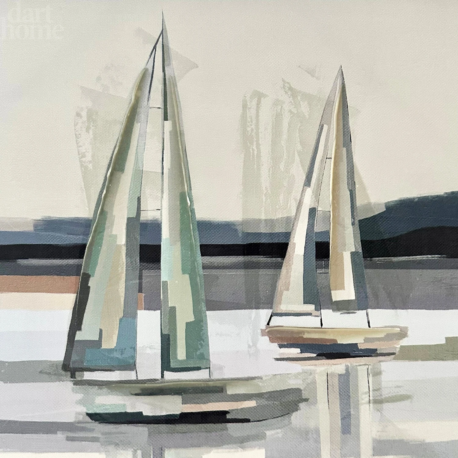 Grey Abstract Boat Canvas 7 Grey Abstract Boat Canvas - Image 7
