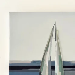 Blue Abstract Boat Canvas -Home Decoration IMG E3661