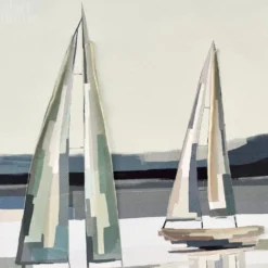 Blue Abstract Boat Canvas -Home Decoration IMG E3662